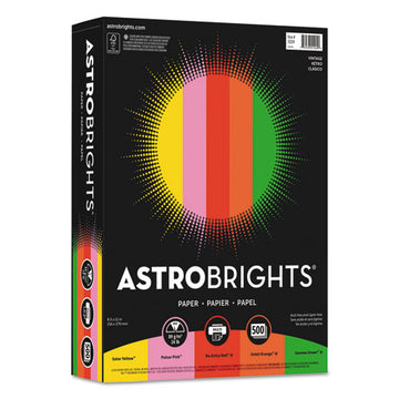 Astrobrights® Color Paper -"vintage" Assortment, 24lb, 8.5 X 11, Assorted Vintage Colors, 500-ream freeshipping - TVN Wholesale